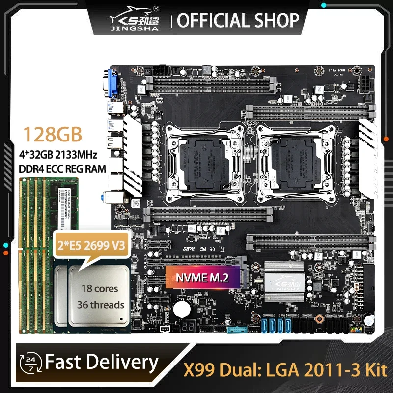 X99 Dual Motherboard Set with  - đánh giá và giá E5 2699 V4